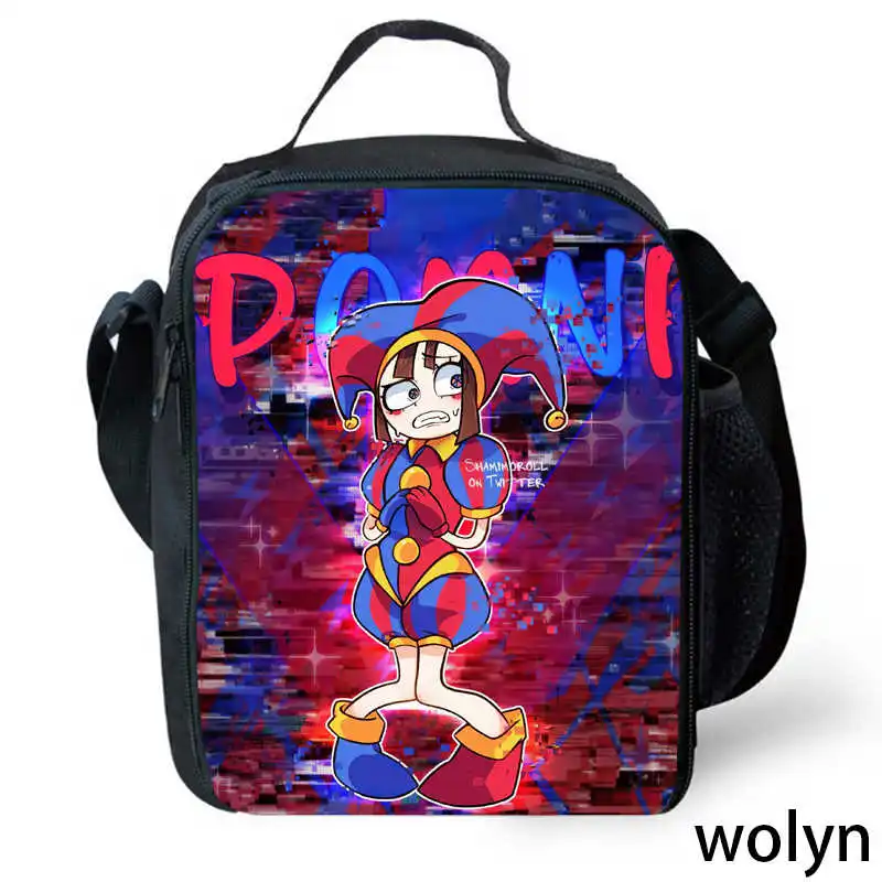 The Amazing Picnicpack Digital Circus Lunch Bags ,Cartoon School Bags for Boys Girls ,Children Cooler Bags Storage for Food