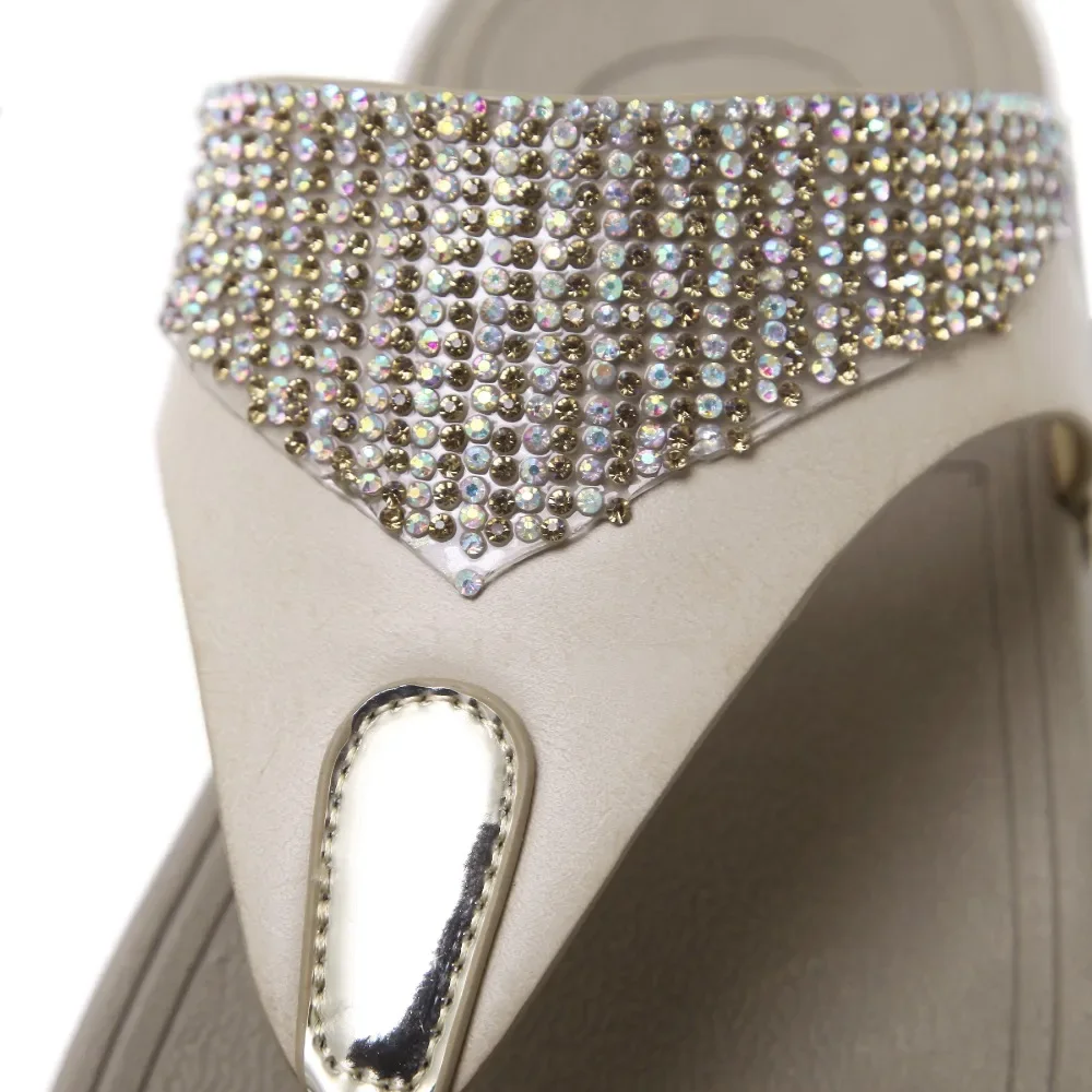 YAERNI Summer Women shoes Fashion soft Women\'s slippers diamond non-slip comfortable Plus Size Woman slippers Female sandals