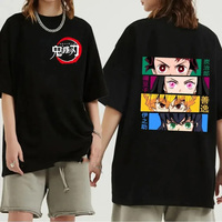 Japanese Anime Demon Slayer Graphic Print Men T-Shirt Fashion O-Neck Short Sleeve Plus Size Womens T Shirt Men Tees Tops 70912