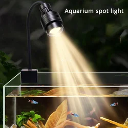 Decoração do tanque de peixes holofotes sul-americanos foco ajustável peixe tartaruga répteis plantas crescer lâmpada aquário holofote 7w 17w