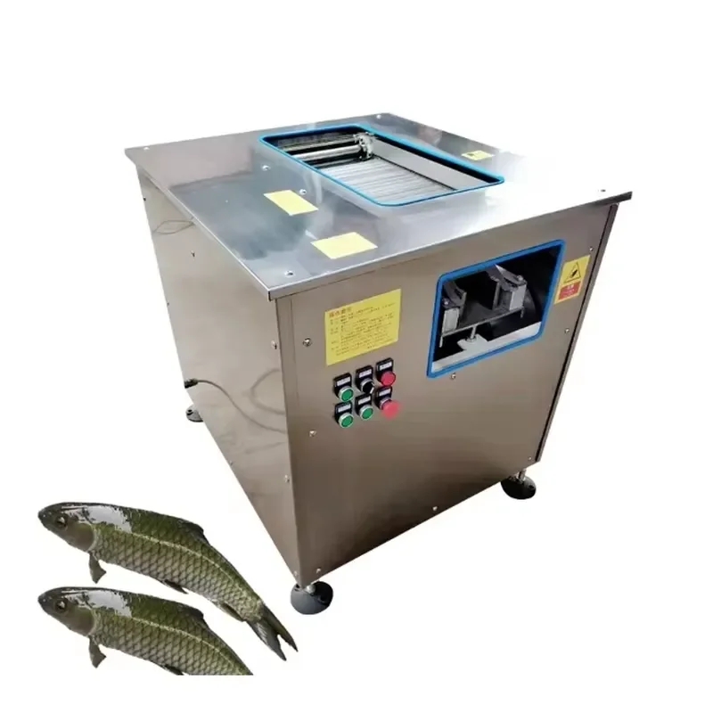 Sardin Tilapia Salmon Cutter Oblique Meat Cut Small Slice Mini Fish Process Fillet Machine for Food Processing Equipment