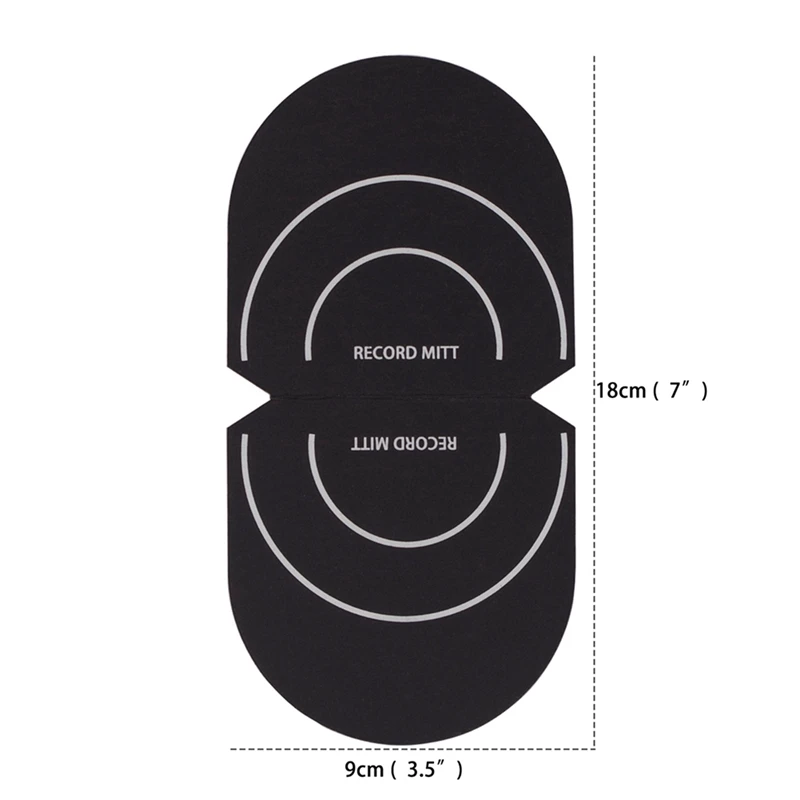 2X Sarung Tangan Pengendali Pembersih Rekaman Klip Rekaman Vinil Bantalan Pelindung Pembersih Cakram Tanpa Sidik Jari untuk Catatan Vinil LP