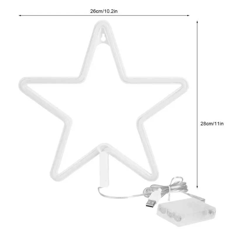 Лампа неоновая в виде звезд, цветное неоновое украшение для рождества, свадьбы, вечеринки, праздника, домашнего декора, детский подарок на день рождения