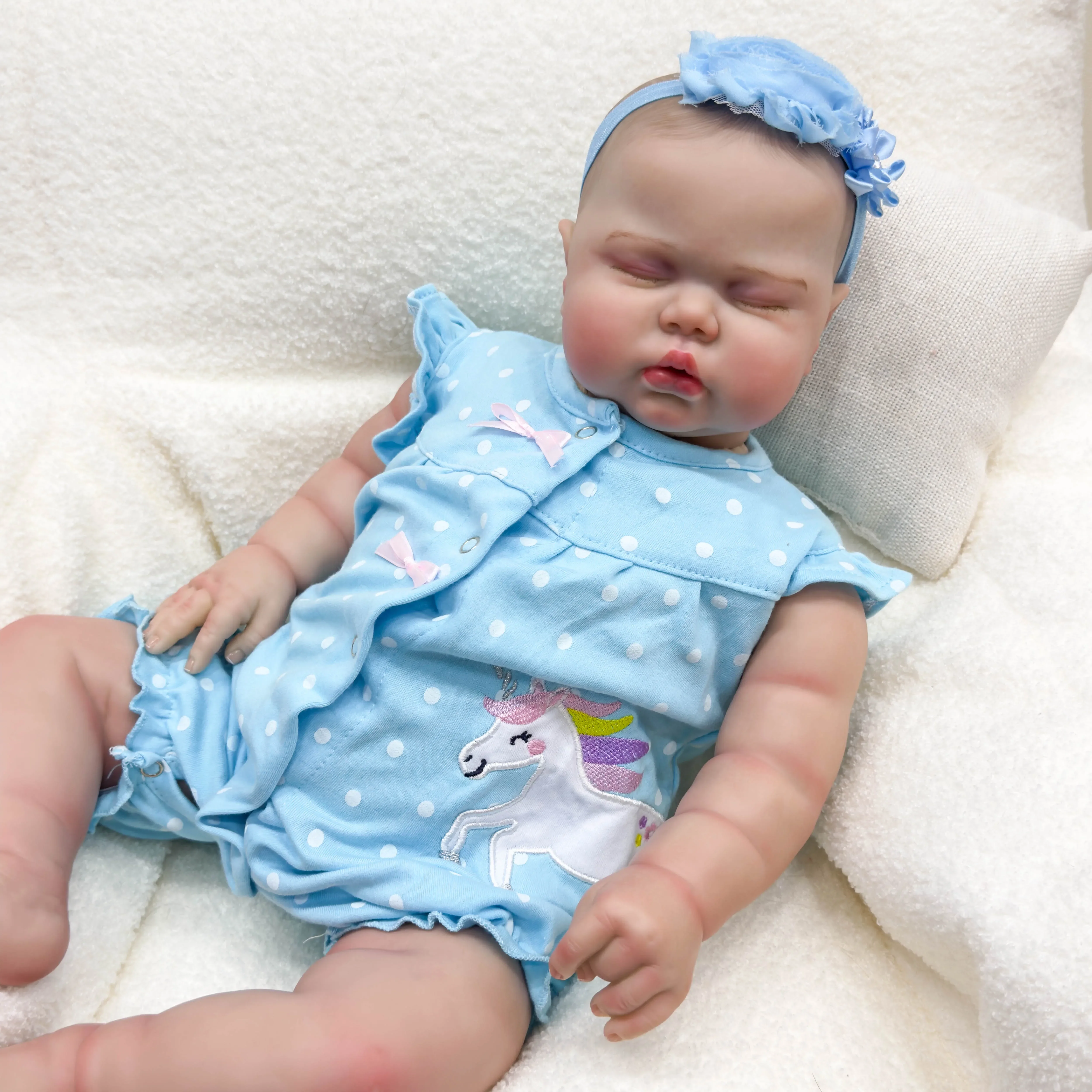 24-calowy śpiący Bebe Pickle Bardzo realistyczny Reborn maluch ręcznie malowany Hiar Przytulna lalka Baby Baby