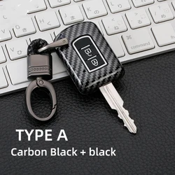 ABS Carbon Car Key Cover Case For Mitsubishi ASX ASH Outlander Lancer EX Galant Pajero L200 2 Button Keyring Protector