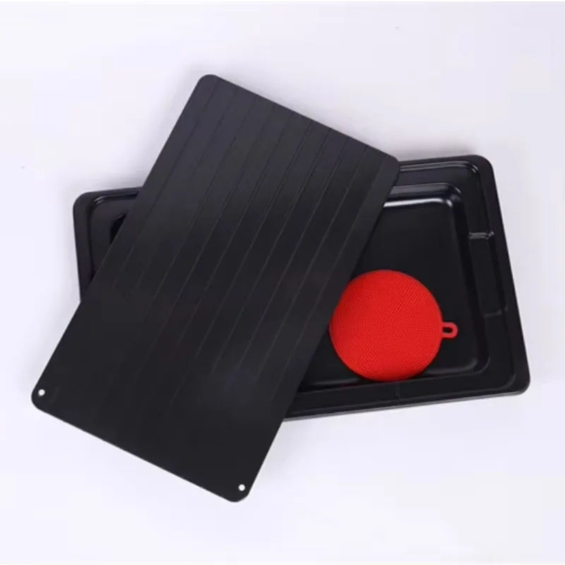 

New 2 in 1 Home Kitchen Tool Fast Thawing Defrosting Tray Set Thaw Frozen Food with Cutting Board