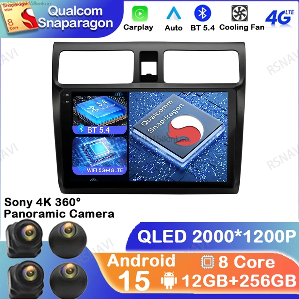 

Android 15 For Suzuki Swift 2003-2010 Autoradio Multimedia QLED Qualcomm Viedo Player Navigation DVD DSP Stereo 4G LTE GPS BT