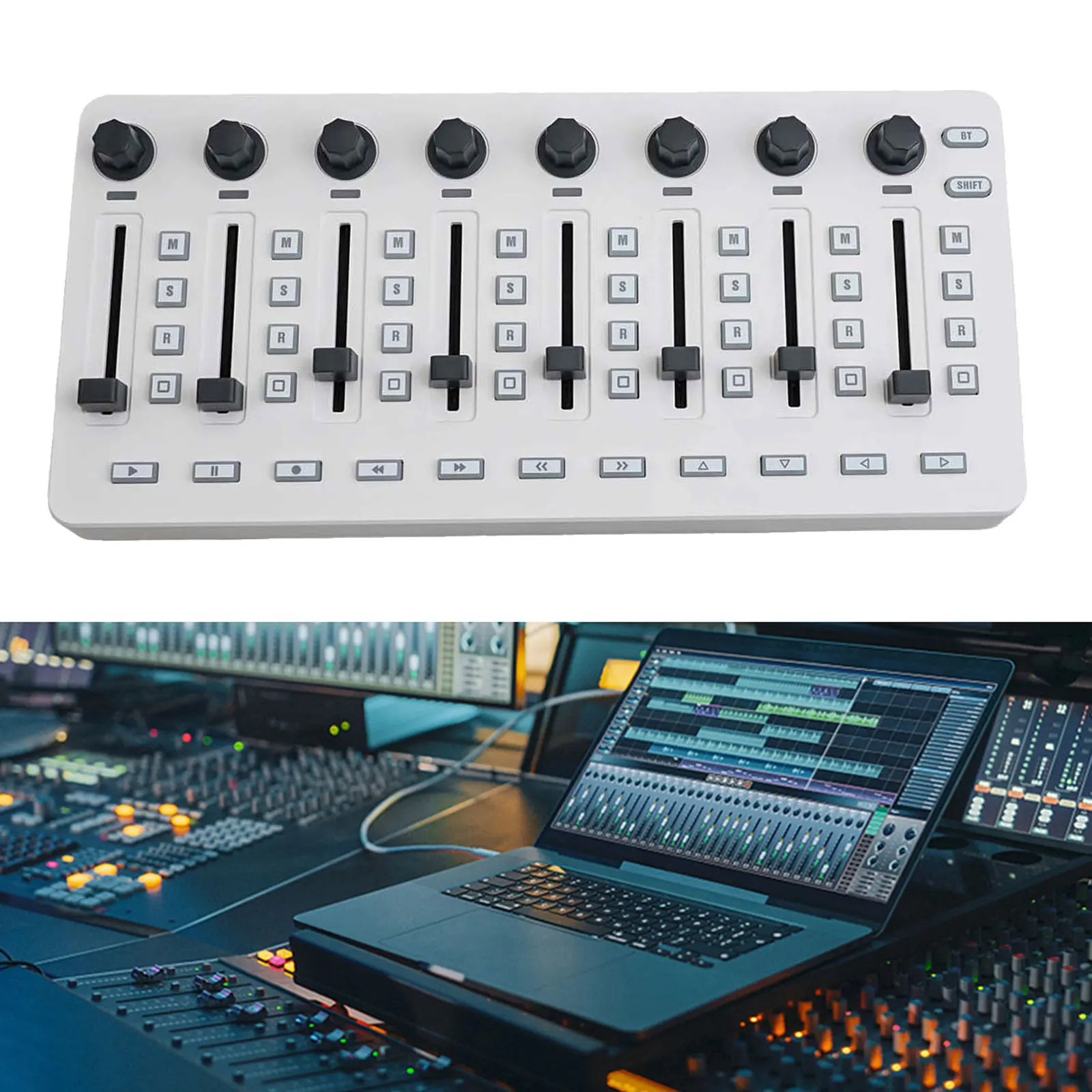 For M-VAVE SK11 SMC-MIXER Wireless MIDI Controller Mixing Console BT Connection USB Controller Mixer For Electroacoustic