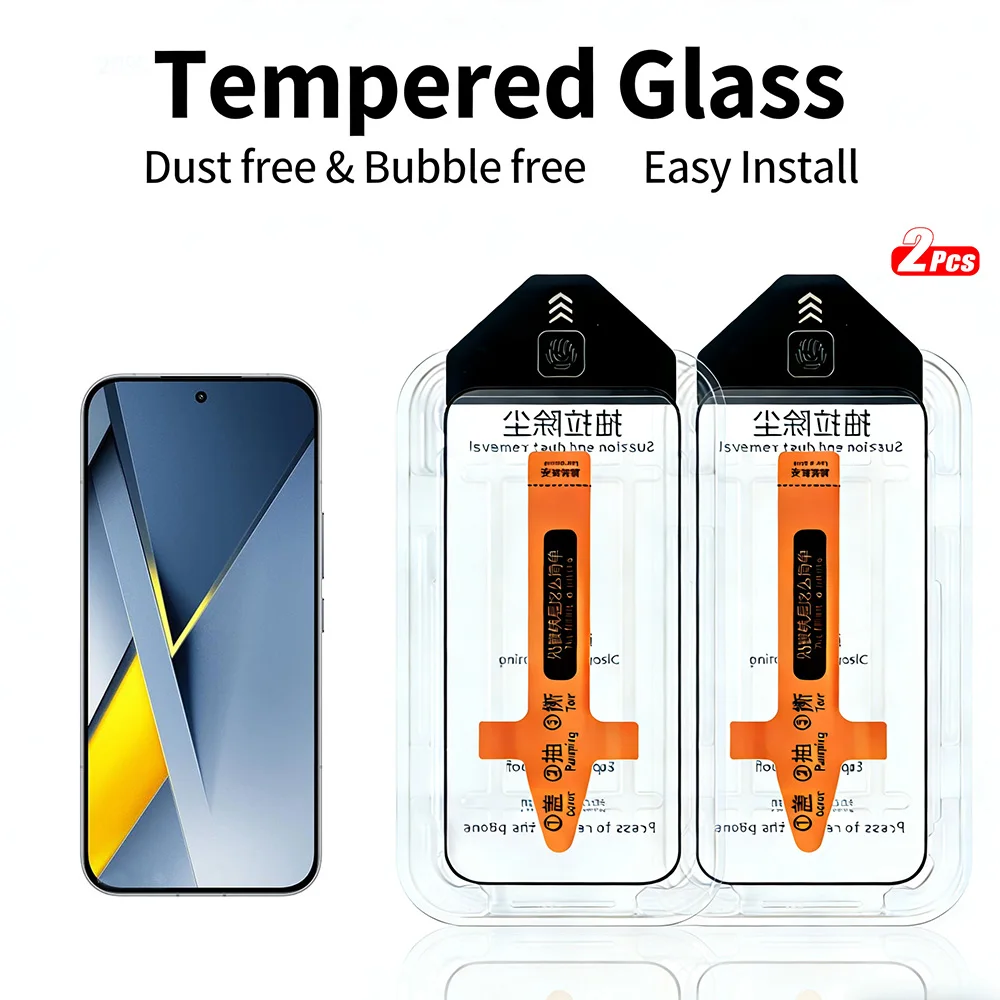 2Pcs Tempered Glass…
