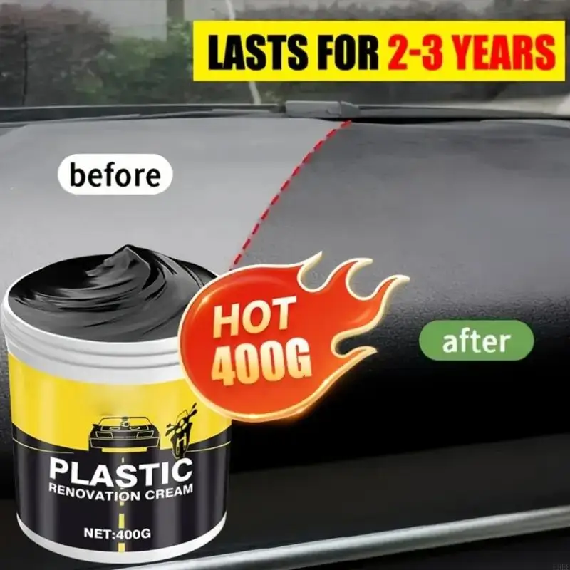 

Auto Plastic Restorer Car Cleaning Paste Plastic Leather Car Polish ＆Repair Coating Renovator H9EE