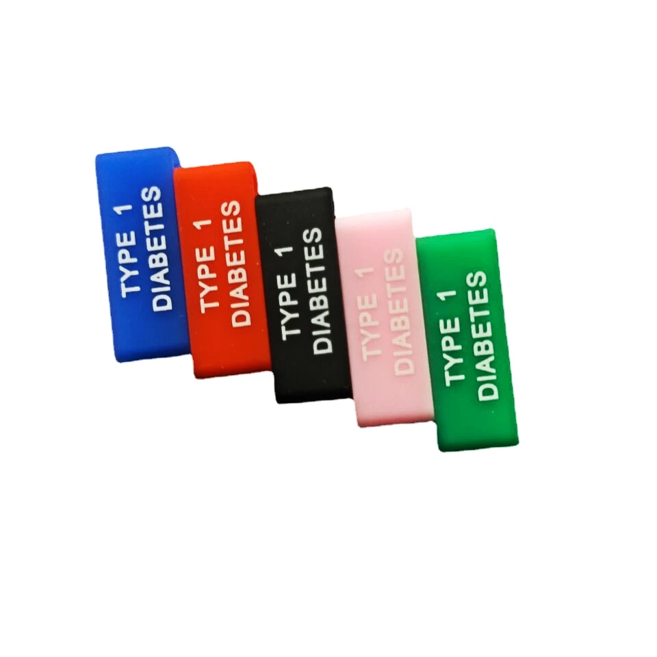 5pcs Silicone Type 1 Diabetic Medical Alert  Colored Watch Sleeves Gel Diabetic Supplies