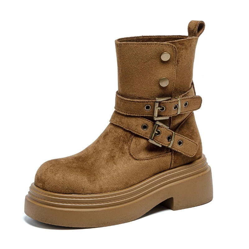 

CICIYANG Knight Boots for Women 2025 New Autumn High Heel Women's Boots Platform Buckle Fashiona Ladies'Winter Ankle Boots