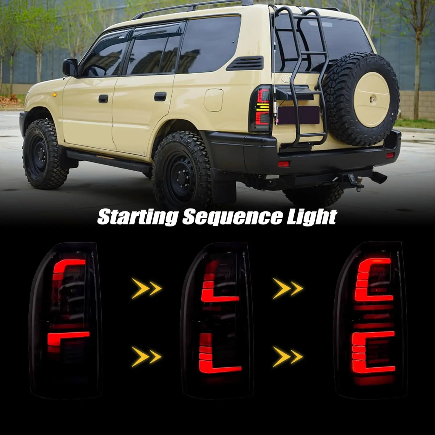 DEPO Tail Lights For Toyota Land Cruiser 1993-1997 FZJ80 – Pair With Over Fender