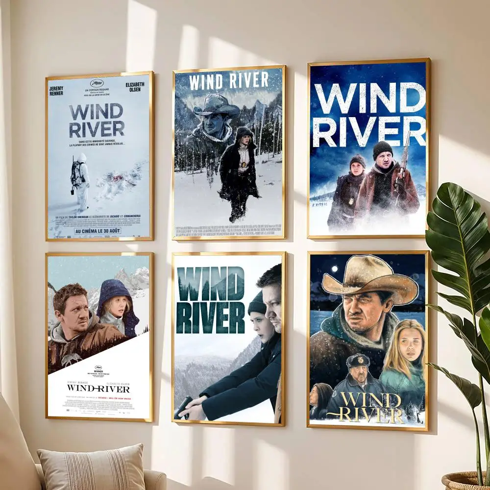 classic movie W-Wind River-R Painting Calligraphy Boho Botanical Decor for Living Room  Elegant Home Style