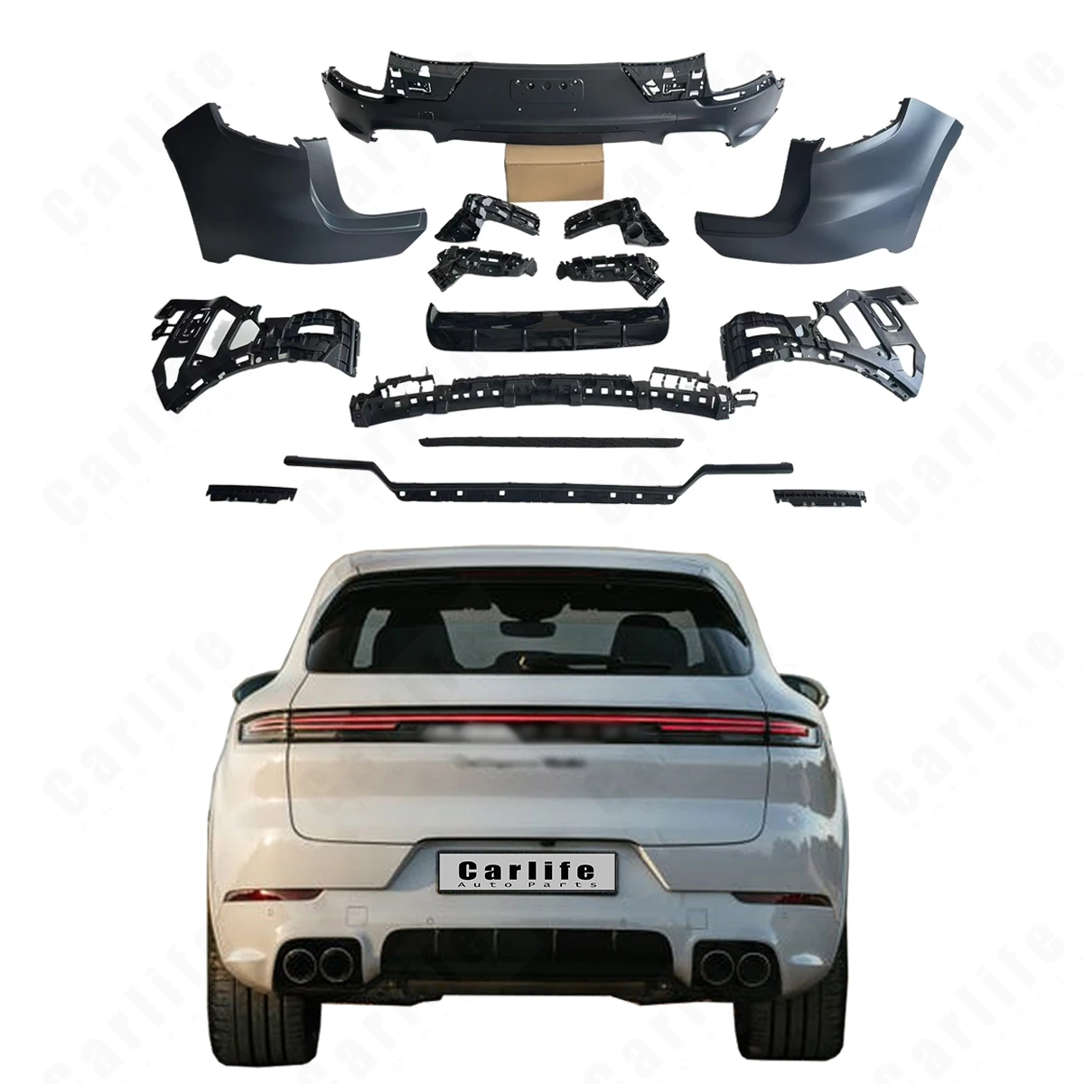 New Type Complete Set Bumpers Body Kit for Cayenne 9Y0.2 2024+ Upgrade to TurboS Look Like.