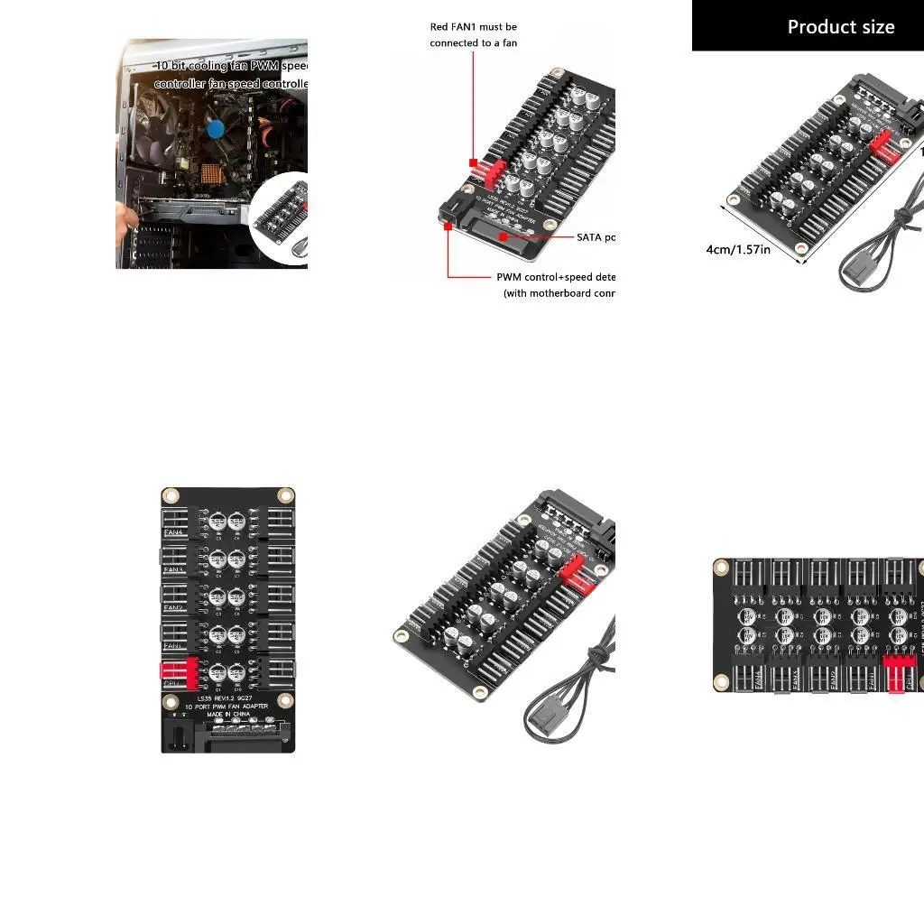 

652F 10 Position Pwms Speed ​​Controller для системы охлаждения ПК с режимом работы Silents