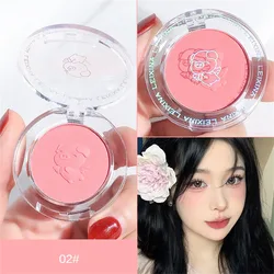 Monochrome Blush Cute Red Rouge Waterproof Lasting Face Mineral Pigment Matte Blush Contour Shadow Cheek Blusher Cosmetic