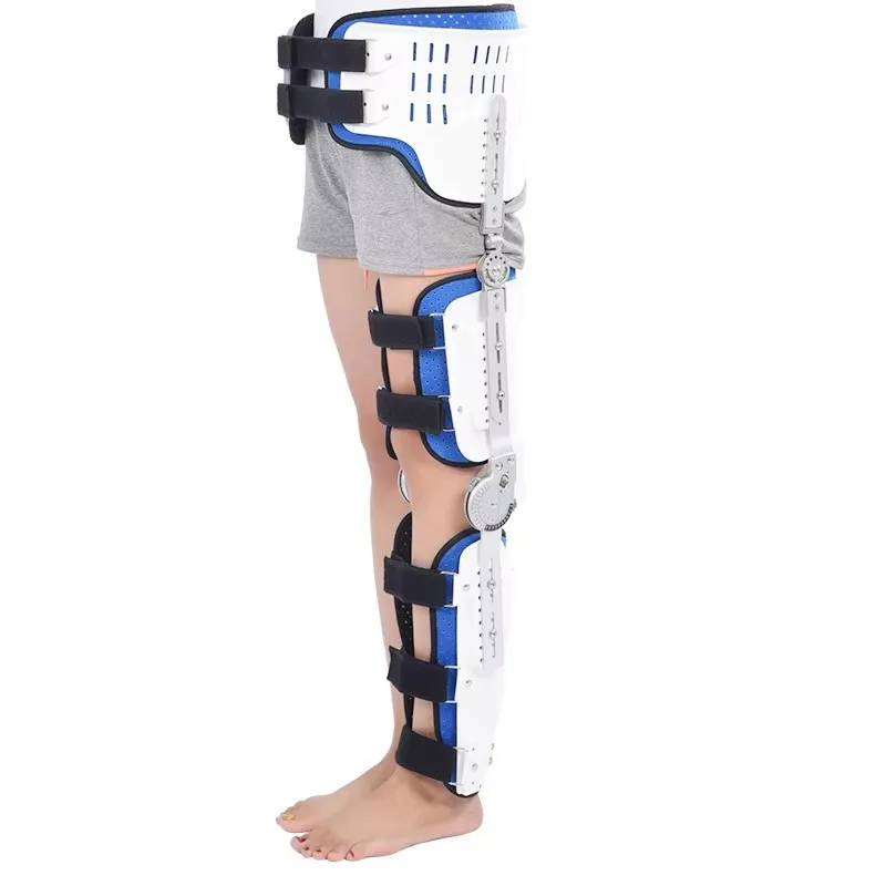 

Adjustable Orthopedic Hinge Leg Protect Hip Knee Ankle Foot Brace Walking Fixed Brace