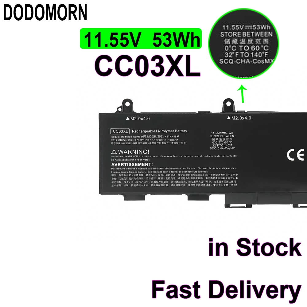 High Quality CC03XL Battery A Grade Cell for HP EliteBook 830 840 835 845 G7 G8 ZBook 14 G7 G8
