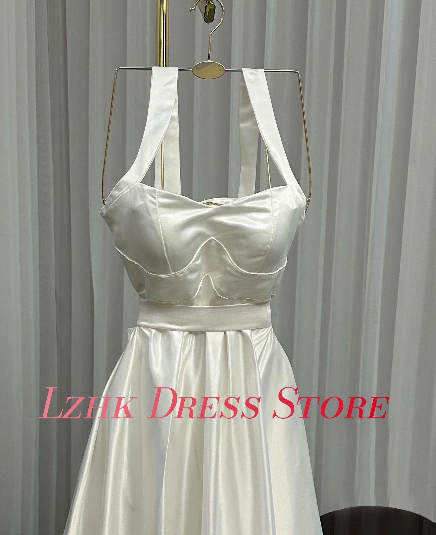 Personalizado sexy cetim a linha cintas de espaguete flores vestido de noite moda sem alças até o chão vestidos de baile