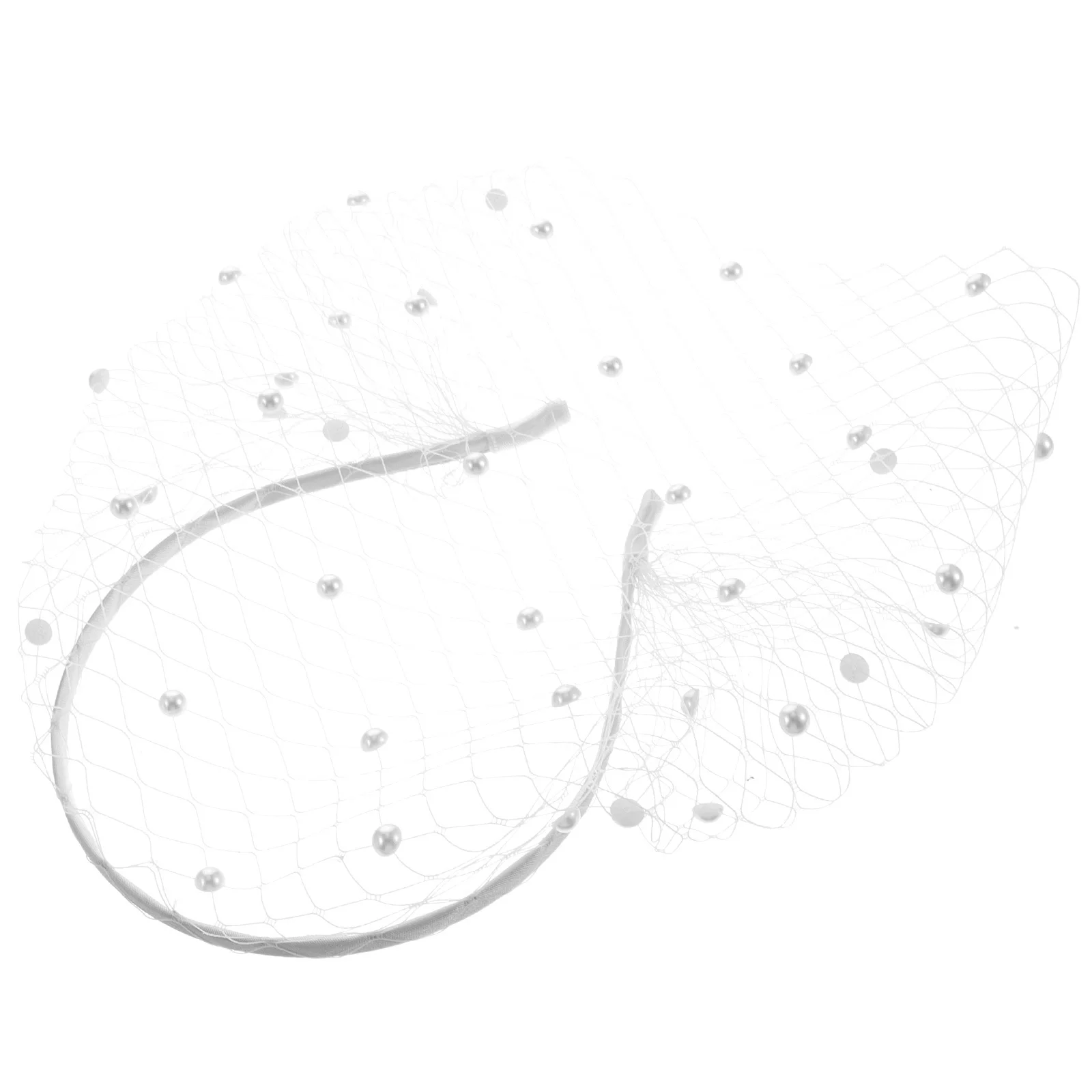 

Mesh Headpiece Veil Elegant Bridal Headband Wedding Jewelry for Bride Festival Party Masquerade Accessories Veil for Face