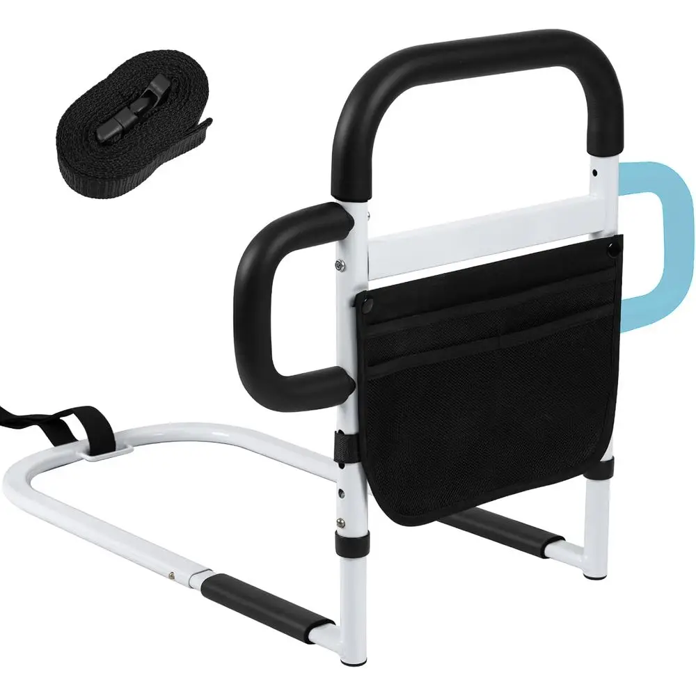 

Ограничители для кровати для пожилых людей, регулируемые бортики для кровати с боковой ручкой, прикроватная опора с сумкой для хранения, размеры King, Queen, Full, Twin