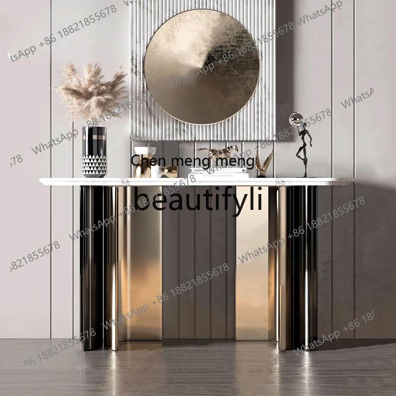 

Light luxury entrance table Entry foyer Decorative entrance cabinet Italian aisle End view table Living room entrance case H