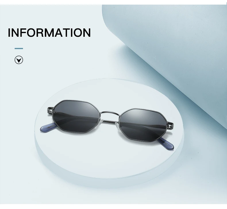 Zenottic retro kleine polygon polarisierte sonnenbrille frauen metall uv400 sonnenbrille männer blend freie uv400 brille treiben brillen – Detail 9