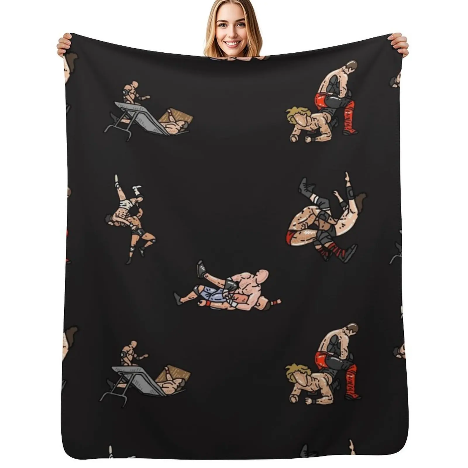 wrestling pack Throw Blanket warm for winter Decorative Throw Beautifuls anime Cute Plaid For Decorative Sofa Blankets