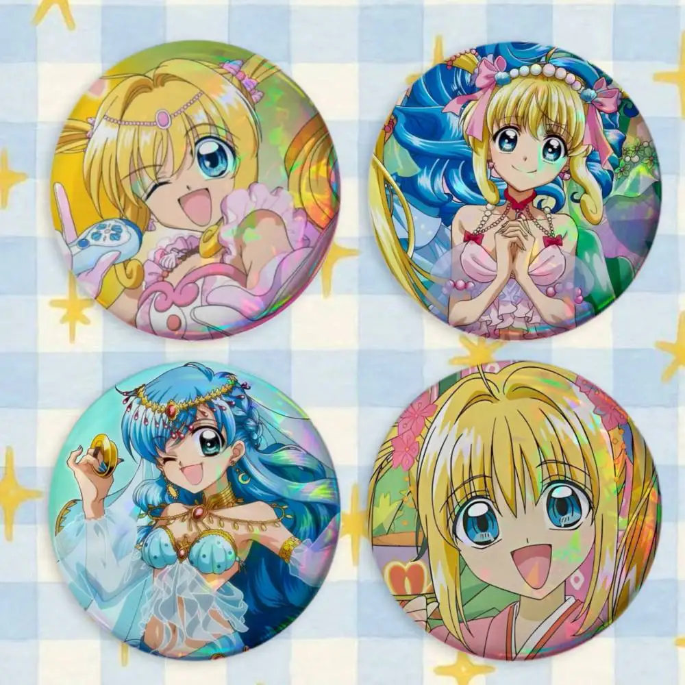 Mermaid M-Melody Pichi Pitch Brooches Cartoon Badge Pins Backpack Hat Accessories Friend Gift