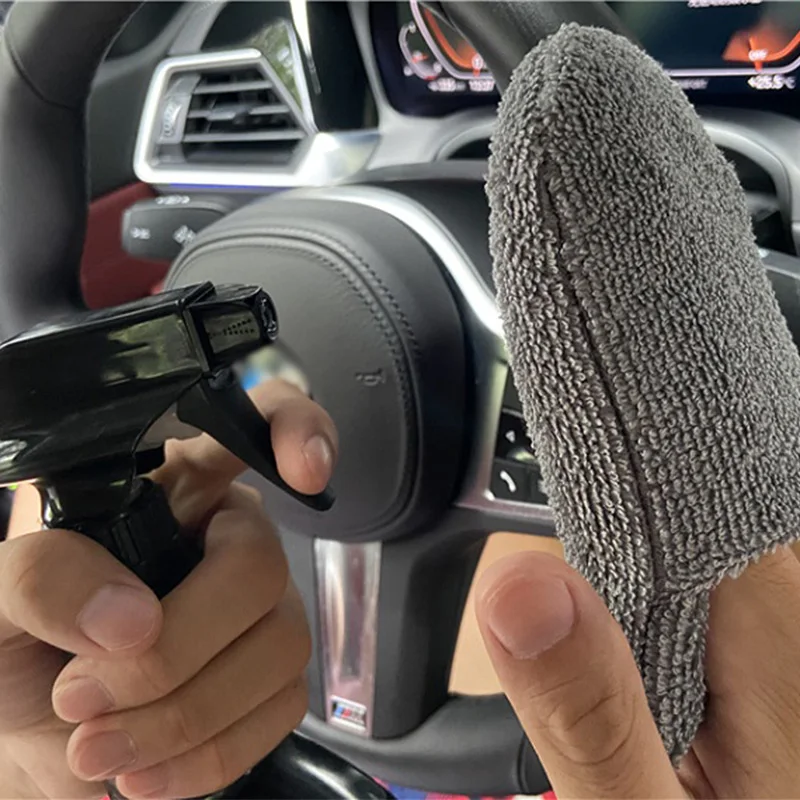 5pcs Car Polishing Wax Sponge Soft Microfiber Car Wax Applicator Mitts Foam Applicator Pad for Car Detailing Care Tool