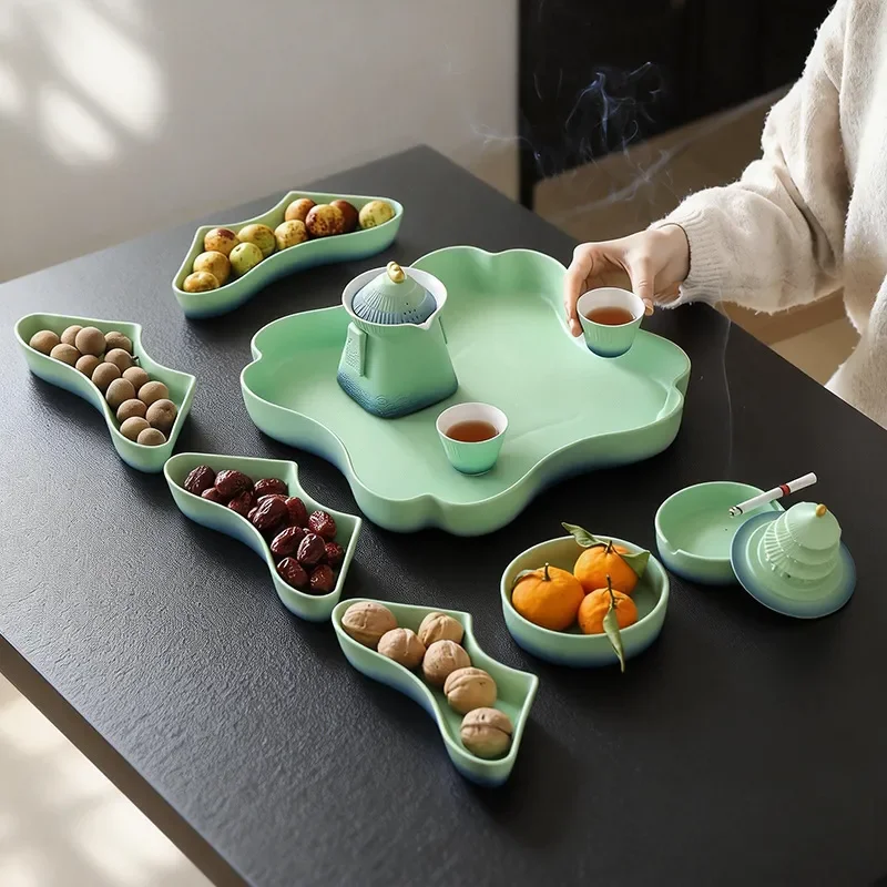 Forbidden City merchandise fruit plate ceramic tea point plate new wedding plate holiday gift box gift box