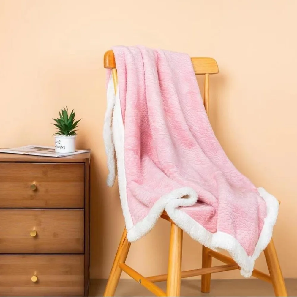 

Soft Double Layered Flannel Blanket Shawl Thicken With Buttons Warm Shawl Cloak Wrap Women Scarf Wearable