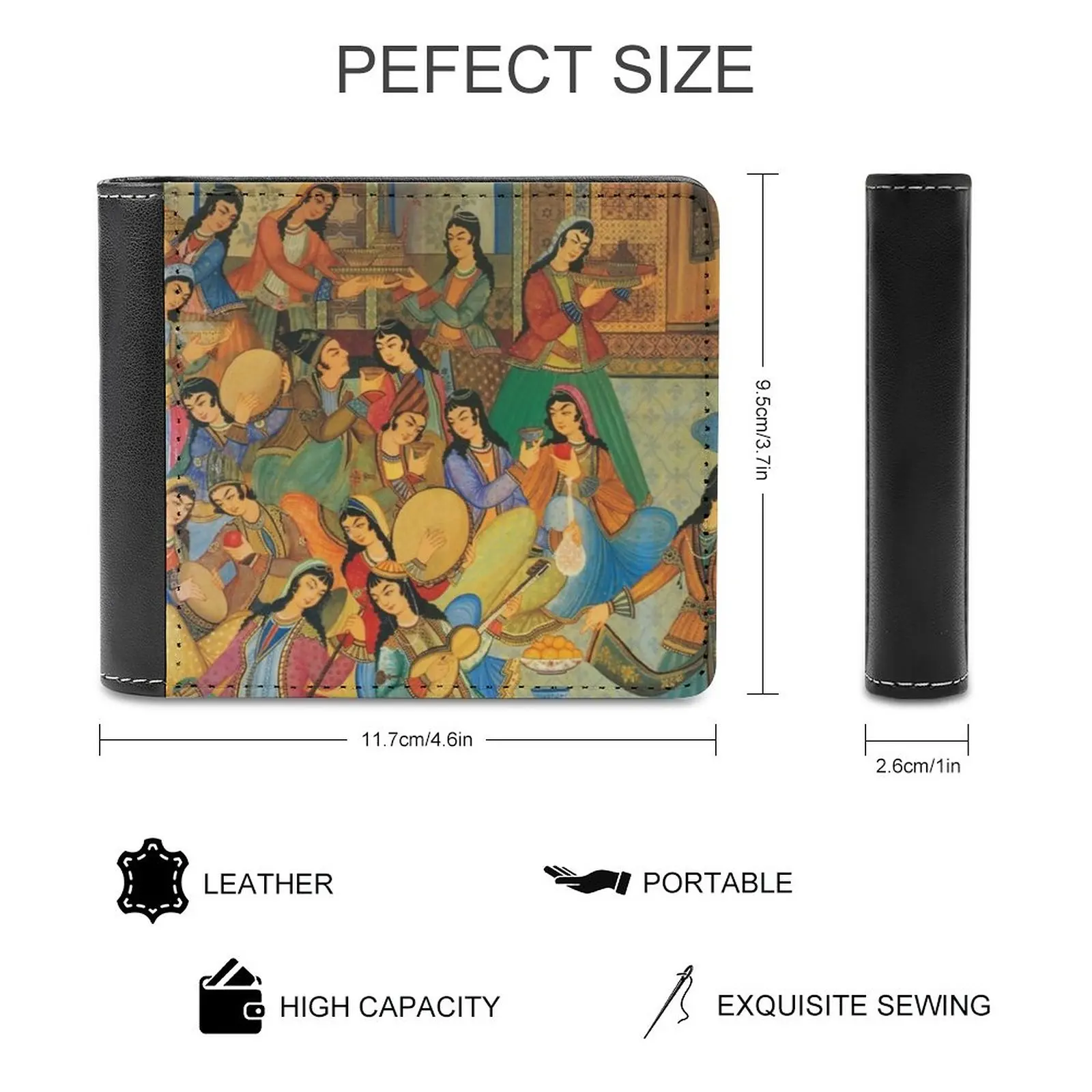 Nerevar's Incarnate Morrowind ゴールド パターン Goty Edition にインスピレーションを得たファッション クレジット カード ウォレット レザー ウォレット パーソナライズ