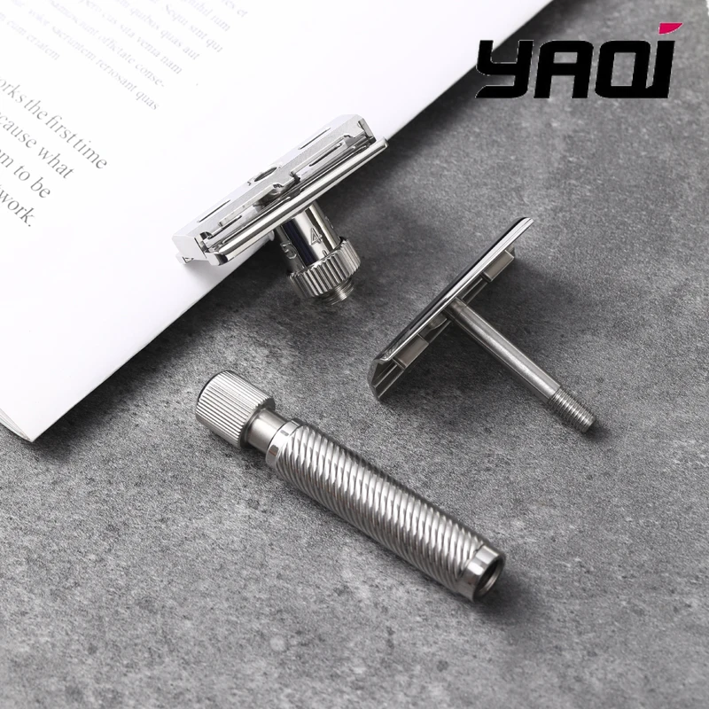 Yaqi Ultima Slope Stainless Steel Adjustable Slant Head Mens Safety Razor Beard Shaver Collectibles Gift For Boyfriend