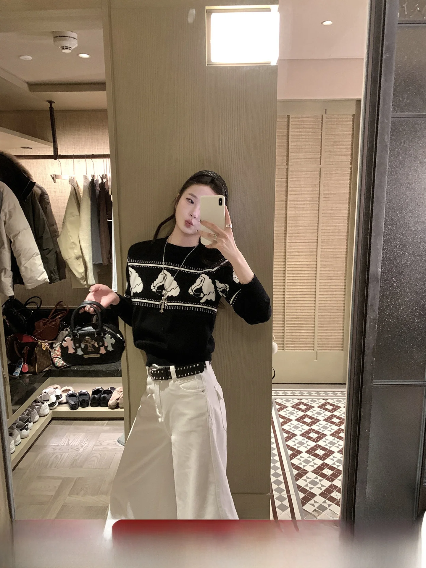 

Вязаный свитер Bla Fair Isle с круглым вырезом, свободный крой, женский, повседневный, весенний, модный, винтажный, для стильных девушек, с длинными рукавами