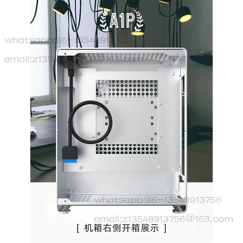 New A1P all-aluminum small 1U desktop single display 12th generation I7 air-cooled ITX chassis backpack portable host