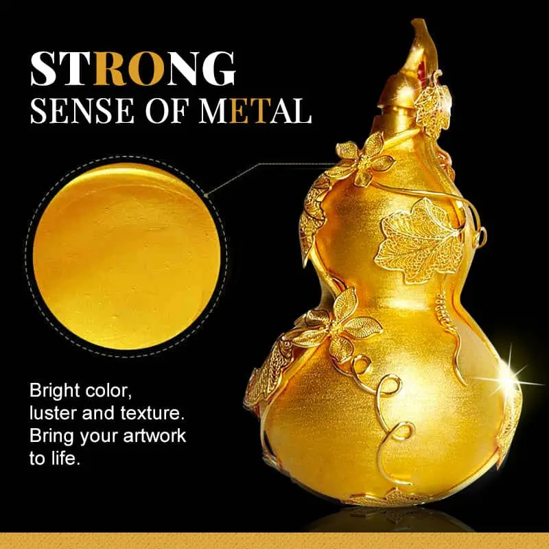 100g Gold Paint Waterproof Bronzing Paint for Wood Gold Statue Furniture Gold Paint Non-toxic Water-based Glitter Bronzing Paint