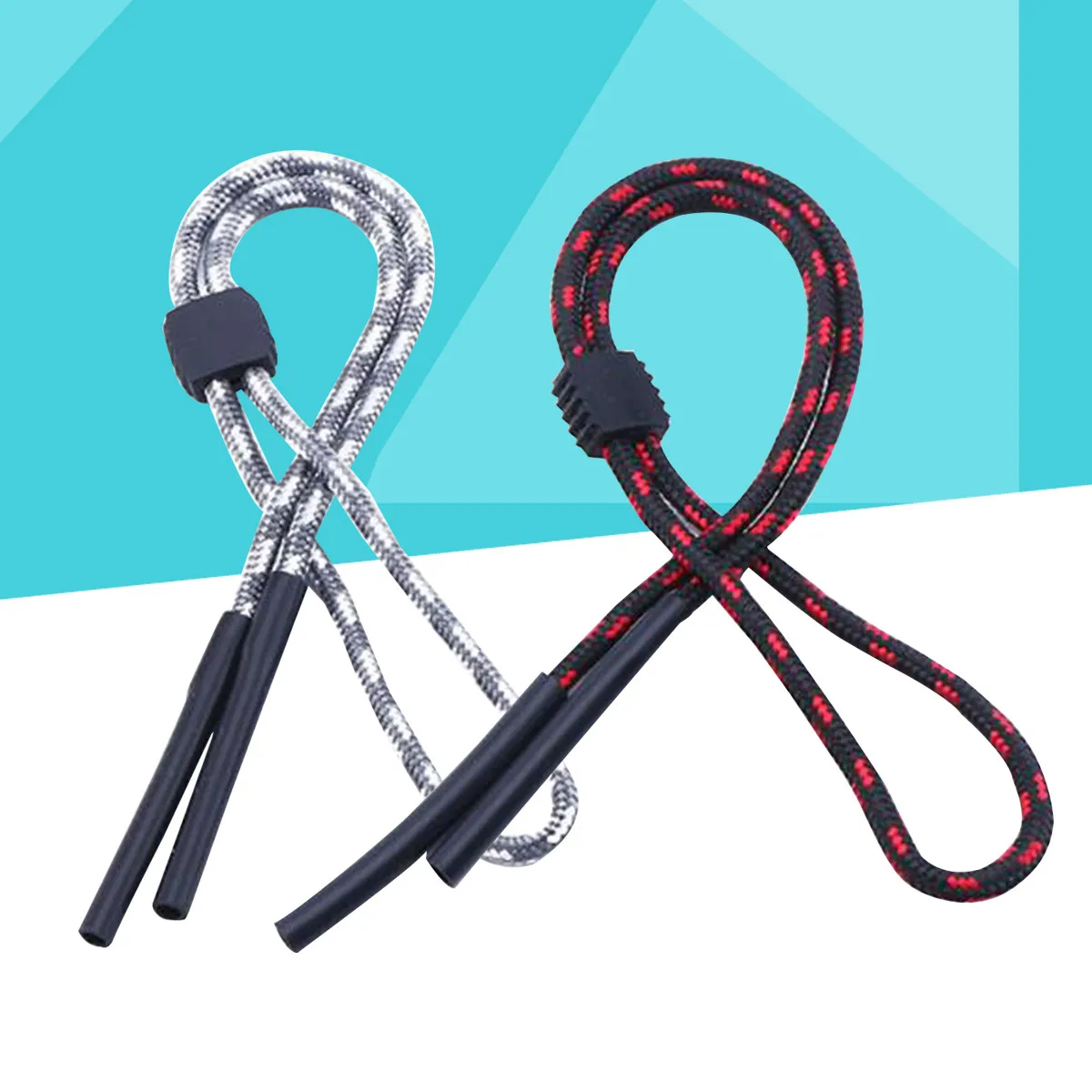 2Pcs Adjustable Eyewear Cords Hooks for Sunglasses Spectacles Sports Travel Home Use Comfortable Cotton Glasses Neck