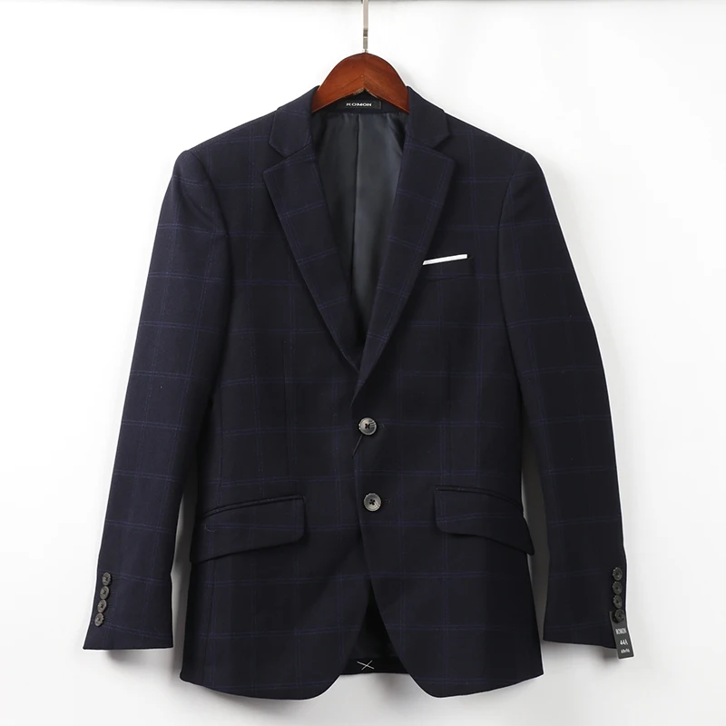 Meng シリーズ 冬 メンズ チェック柄 スーツ カジュアル ビジネス スタイル シンプル ファッショナブル メンズ ジャケット 長袖 スタンダード フィット コート