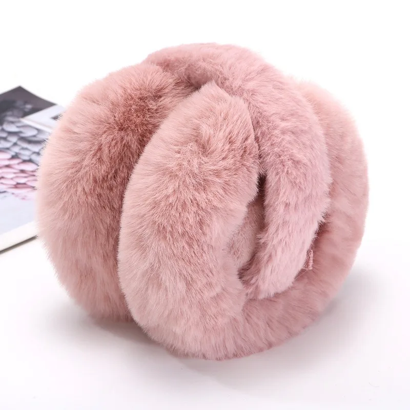 Cache-oreilles en peluche mignons pour l'hiver, chauds et antigel, couvre-oreilles pliables et protecteur d'oreille