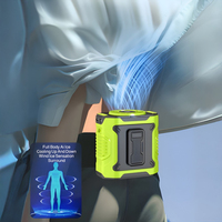 Refrigeration Waist Fan Electric Fan Hanging Cooling Down Digital Display Outdoor Site Hanging Fan Rechargeable Neck Hanging Fan