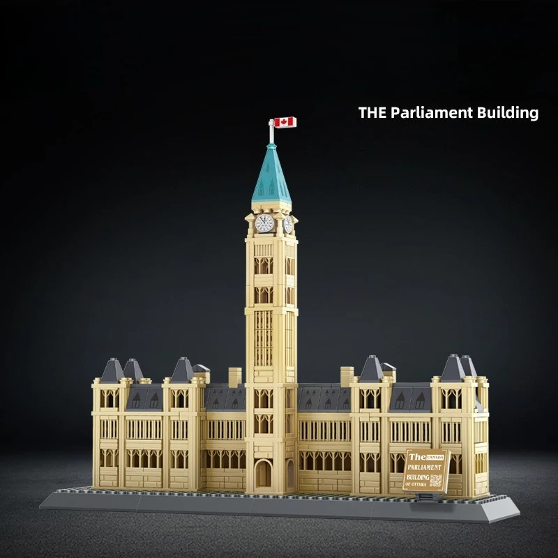 셈보 오타와 의회 언덕 건축 블록 창의적 조립 캐나다 의회 건물 건축 모형 장식 선물