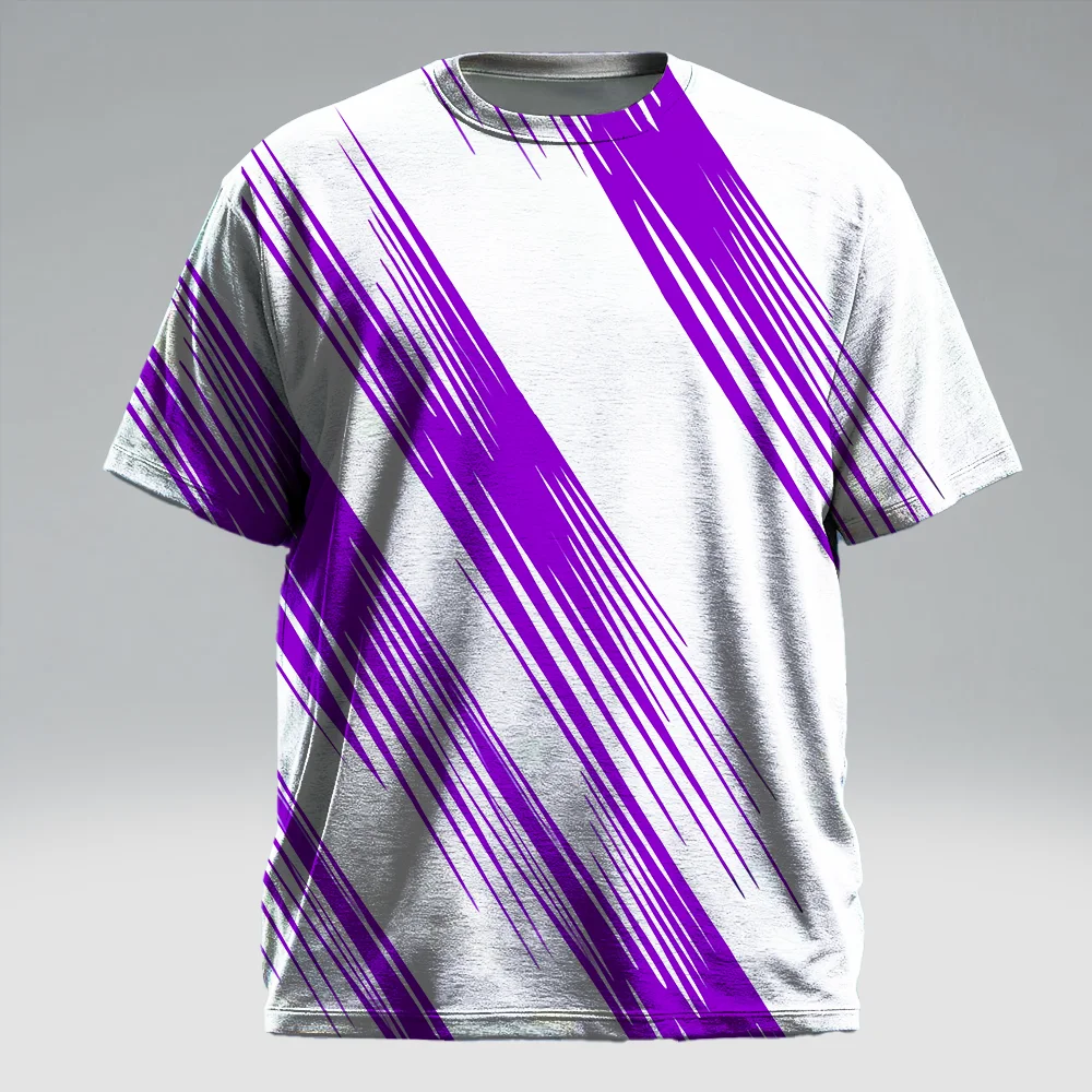 

Мужская футболка с коротким рукавом больших размеров S-9xl: элегантный мини-клетчатый принт в клетку, устойчивый к морщинам, идеально подходит для повседневного использования