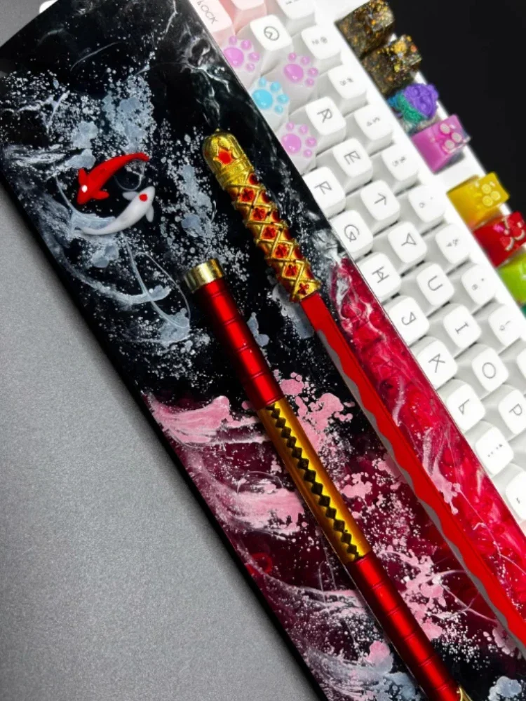 Katana Palm Rest Handmade Custom Resin Wrist Rest Personalized Mechanical Keyboard Hand Rest(Support pattern size customization)