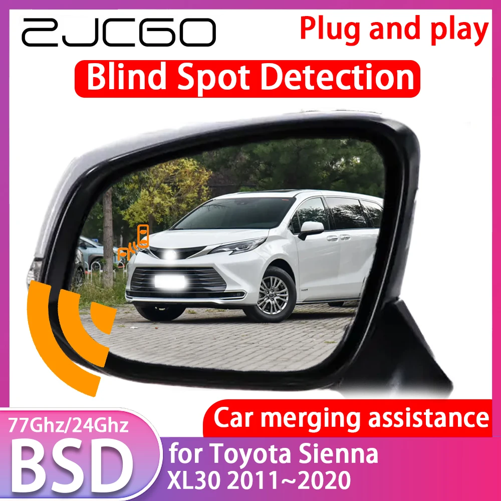 ZJCGO for Toyota Sienna XL30 2011-2020 Blind Spot Detection Car BSD BSA BSM System Driving Warning Radar Alert Mirror