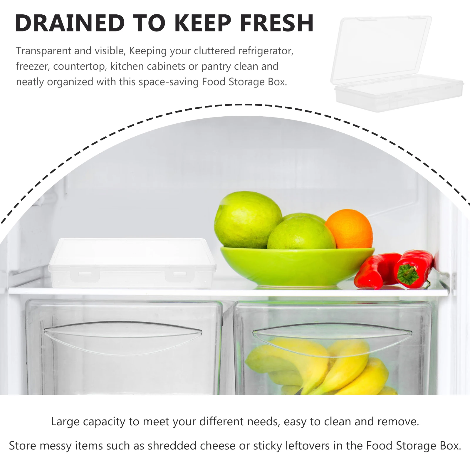 

Cheese Storage Box Reusable Fresh Keeping Container Fridge Storage Kitchen Organizingdurable Smooth Easy Clean Safe