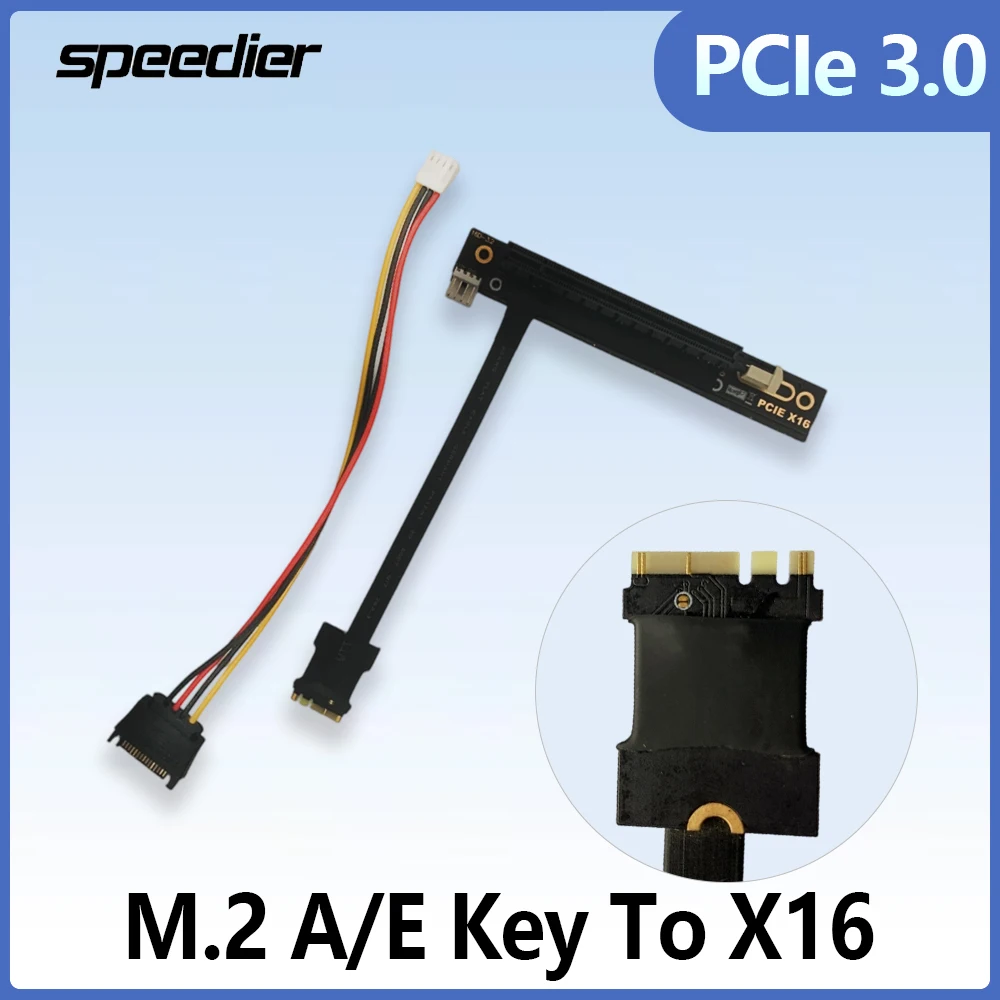 

M.2 WiFi To X16 M.2 A.E Key External PCIe 3.0 Graphics Mining Extender Cable for Cards NGFF Video Card GPU Riser Adapter Full