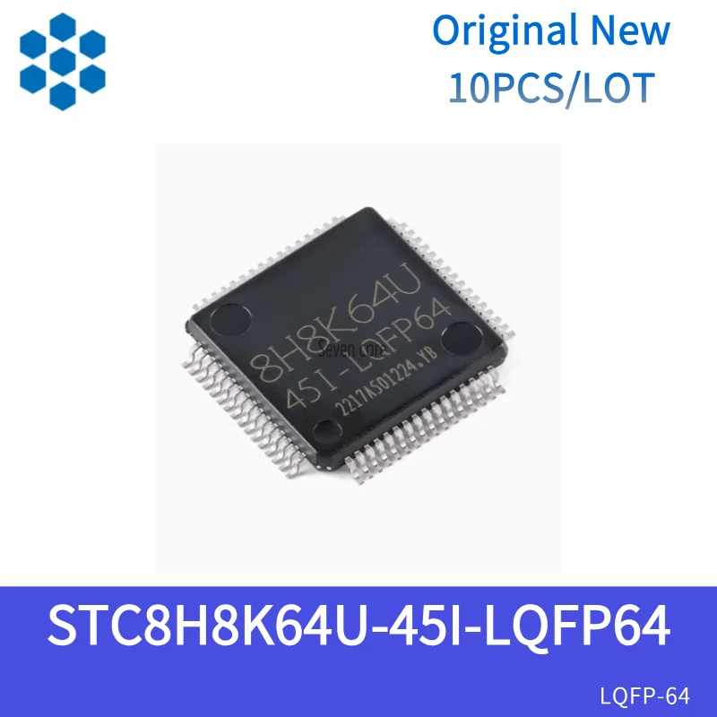 

Original New 10pcs/lot STC8H8K64U-45I-LQFP64 1T 8051 microprocessor single-chip microcomputer