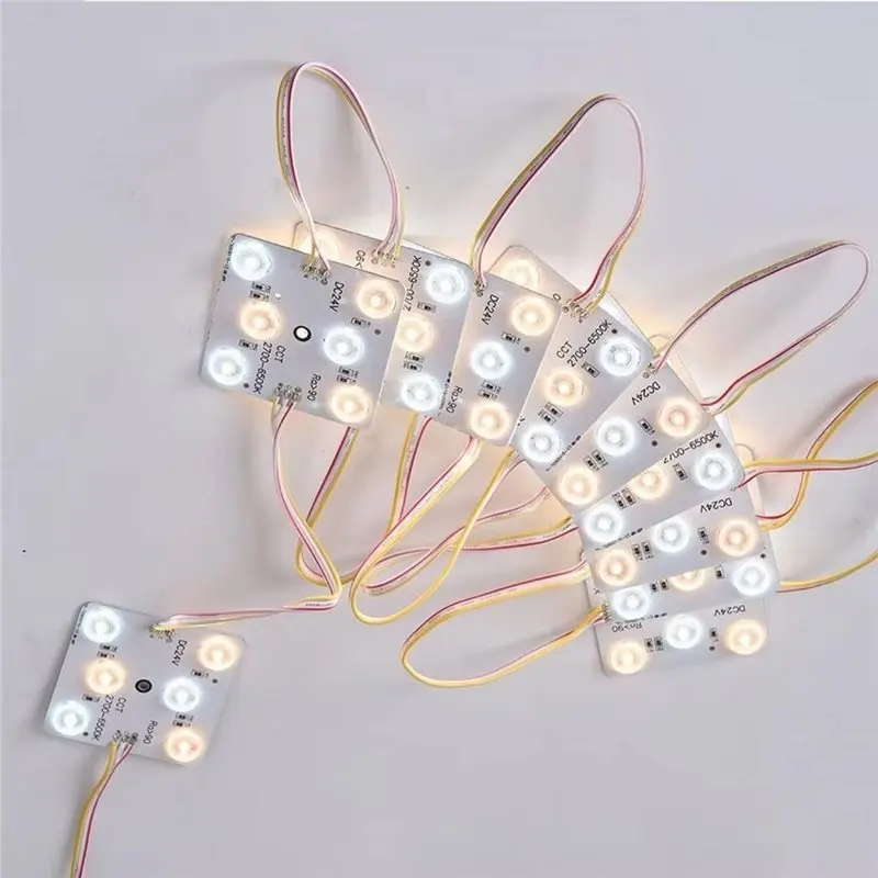 FYBL-For Ceiling Advertising Light Box Signboard Backlight 10Pcs CCT LED Module Light 3 Colors 24V Dimmable Diffuse LED Light